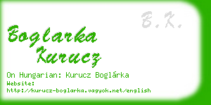 boglarka kurucz business card