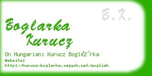 boglarka kurucz business card